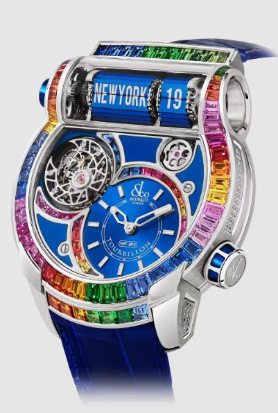 Jacob & Co. epic sf24 tourbillon baguette white gold arlequino Watch Replica ES802.30.AB.AA.A Jacob and Co Watch Price